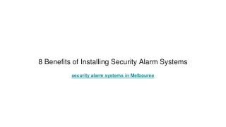 security alarm systems in Melbourne