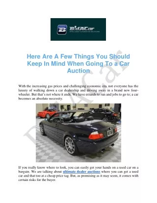 We Provide the Best Ultimate Dealer Auctions in Washington Through BidACar