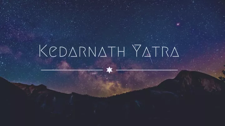 kedarnath yatra