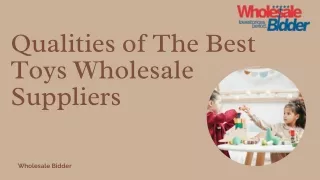 Qualities of The Best Toys Wholesale Suppliers