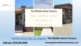 Manufactured and Mobile Home Sales Los Angeles