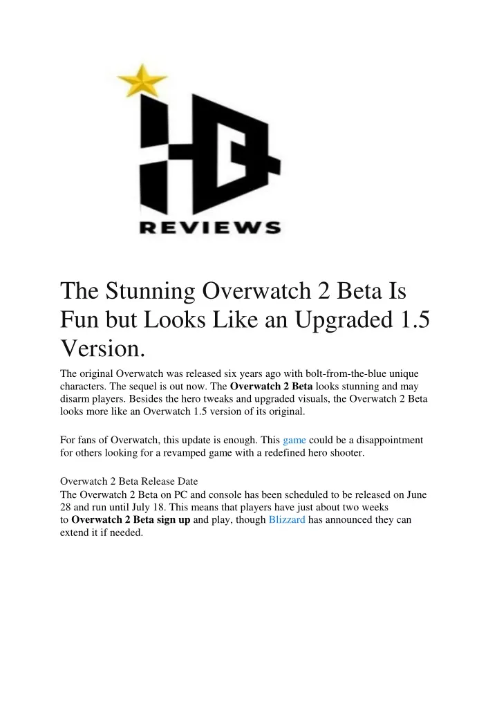 the stunning overwatch 2 beta is fun but looks