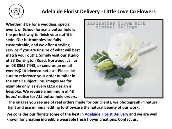 adelaide florist delivery little love co flowers