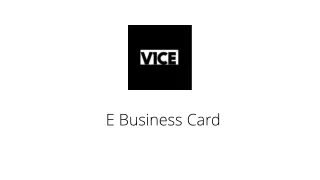 E Business Card