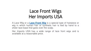 Lace Front Wigs - Her Imports USA