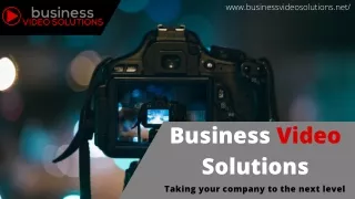 Video For Companies | Business Video Solutions