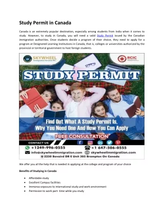 study permit in canada