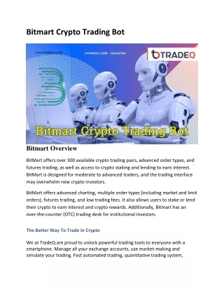 Bitmart Crypto Trading Bot