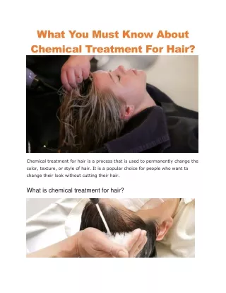 chemical treatment for hair