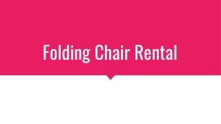 folding chair rental