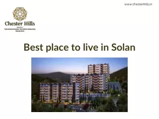 Best place to live in Solan