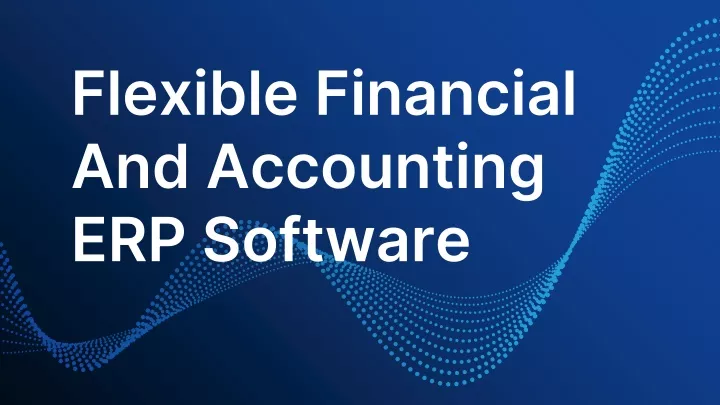 flexible financial and accounting erp software