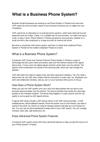 What is a Business Phone System?