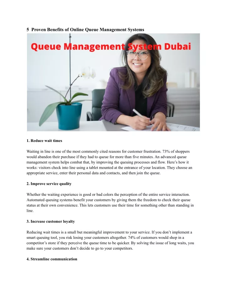 5 proven benefits of online queue management