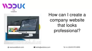 how can i create a company website that looks professional