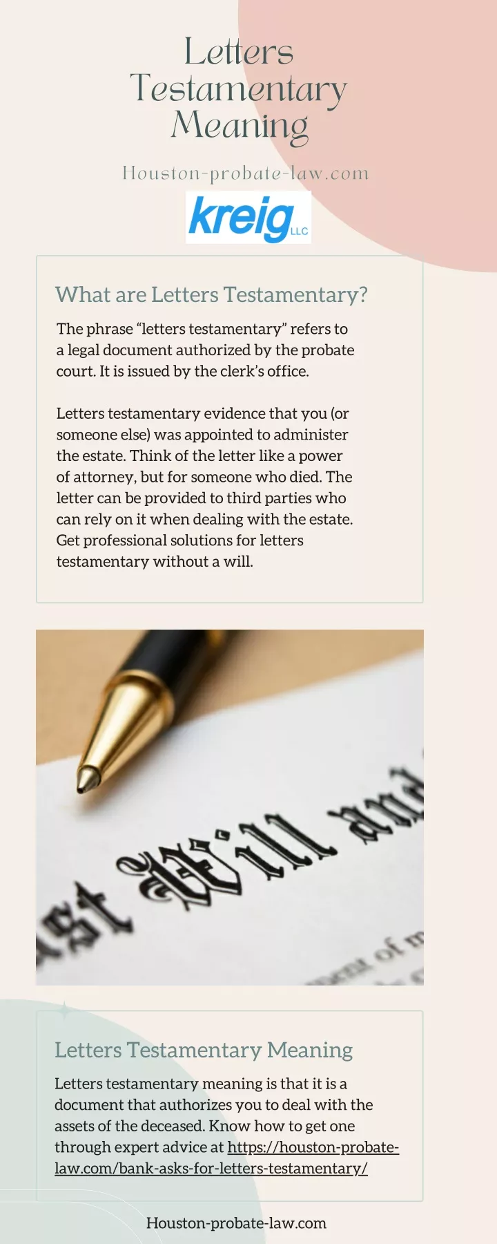 letters testamentary meaning