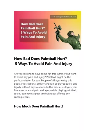 how bad does paintball hurt 5 ways to avoid pain