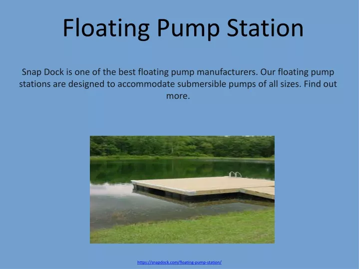 floating pump station