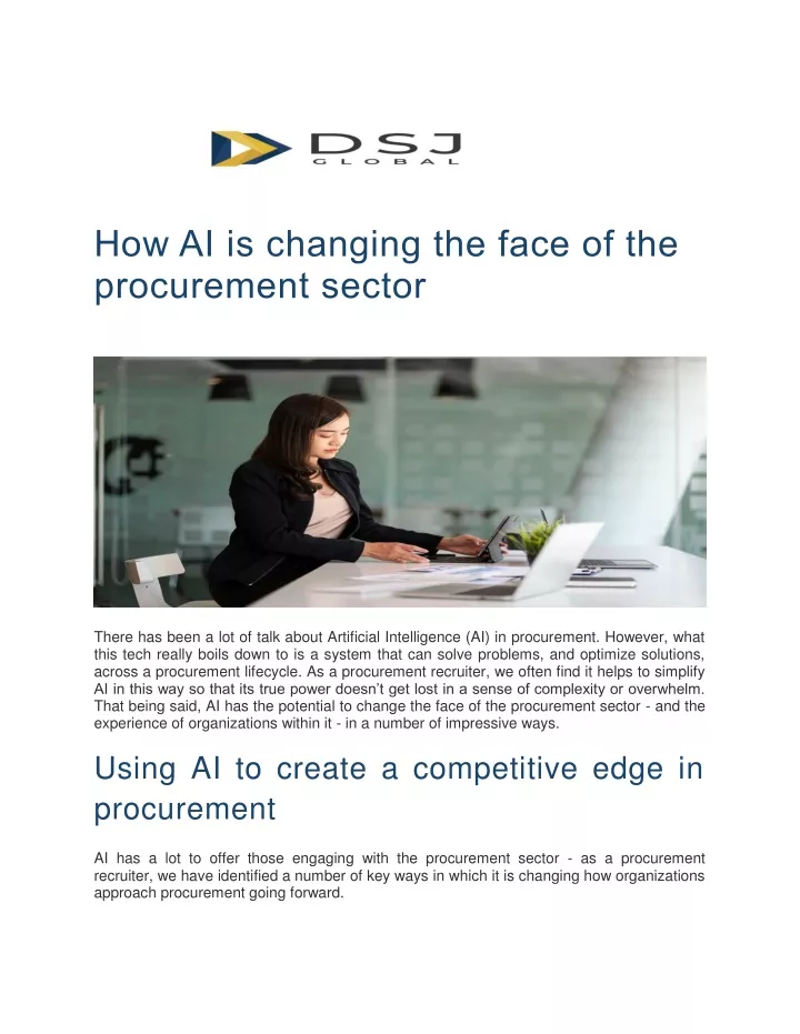 how ai is changing the face of the procurement