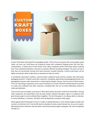 custom kraft boxes dominated the packaging market