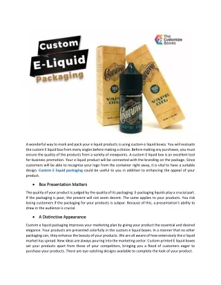 a wonderful way to mark and pack your e liquid