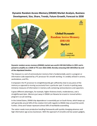 dynamic random access memory dram market analysis