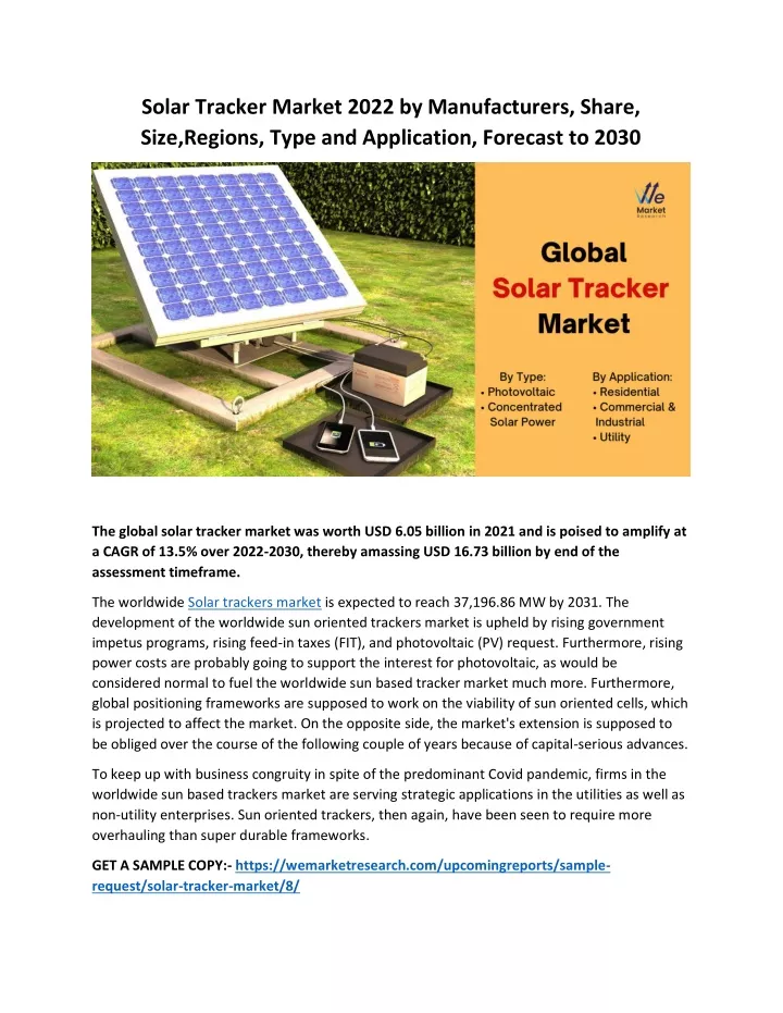 solar tracker market 2022 by manufacturers share