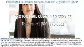 protonmail customer service number 1 800 775 5582