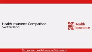 Health Insurance Comparison Switzerland