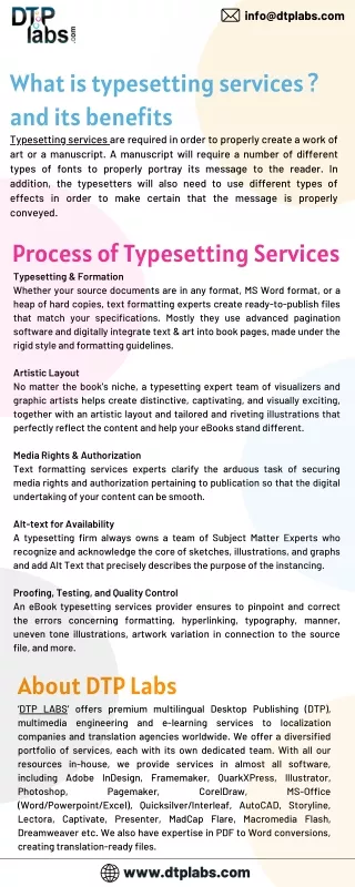 What is typesetting services  and its benefits