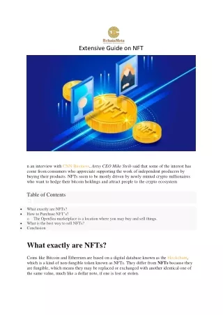 Extensive Guide on NFT