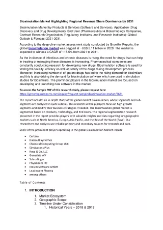 biosimulation market highlighting regional