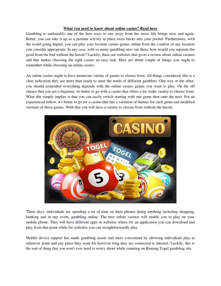 what you need to know about online casino read