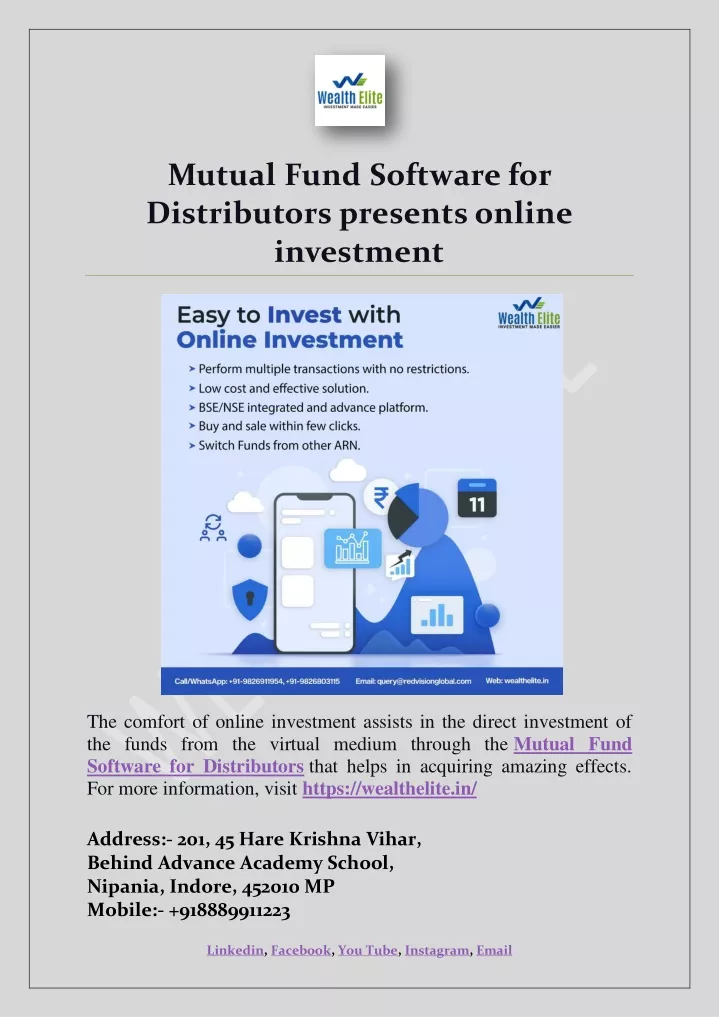 mutual fund software for distributors presents