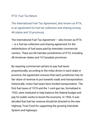 simple ifta / ifta retrun / ifta tax report / ifta fuel efiling