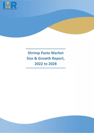 Shrimp Paste Market