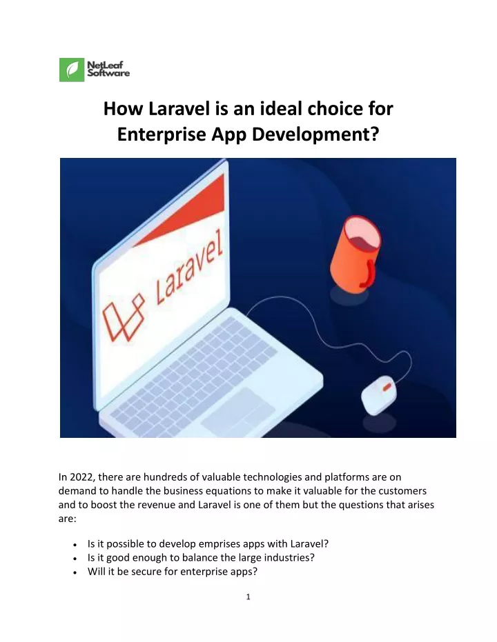 how laravel is an ideal choice for enterprise