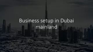 business setup in dubai mainland