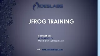jfrog training