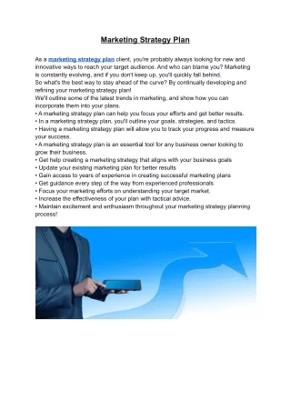 Marketing Strategy Plan