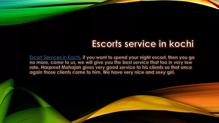 escorts service in kochi