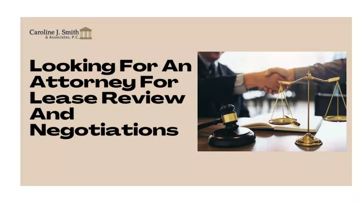 looking for an attorney for lease review