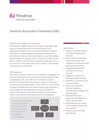 Best Selenium Framework for Testing Web Application - A Mindtree Article