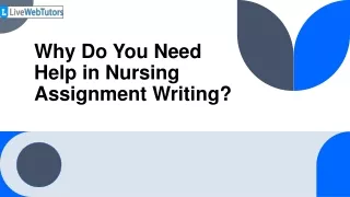 why do you need help in nursing assignment writing