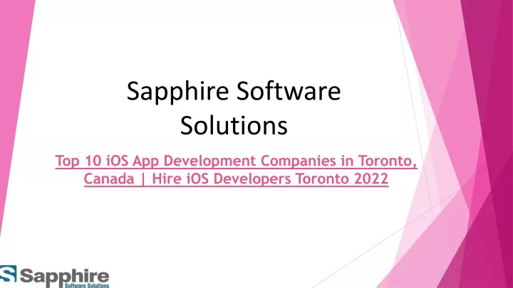 sapphire software solutions