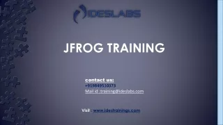 jfrog training