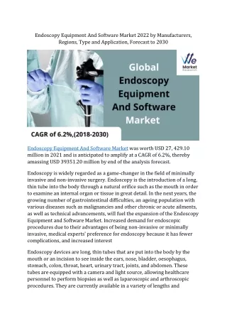 endoscopy equipment and software market 2022