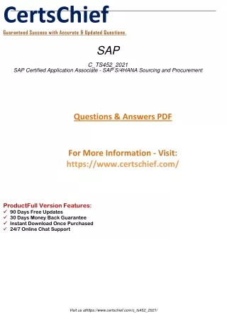 C_TS452_2021 SAP Certified Application Associate - SAP S4HANA Sourcing and Procurement Dumps Questions
