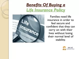 Benefits Of Buying a Life Insurance Policy