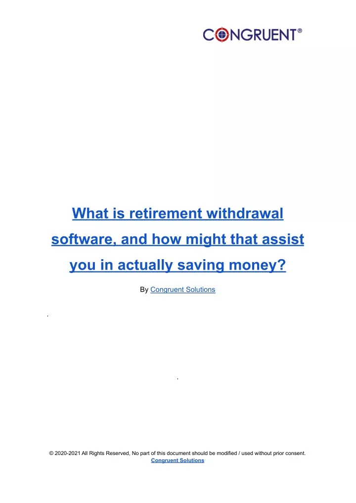 what is retirement withdrawal
